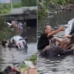 Carro cai em canal em São Vicente e mata três mulheres após motorista dirigir embriagado; VÍDEO