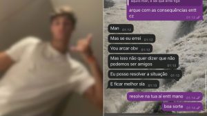 'A mina chapou', diz calouro após ser exposto por ameaça de estupro em Santos