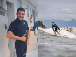 Surfista francês morre após cair no mar, em Santos