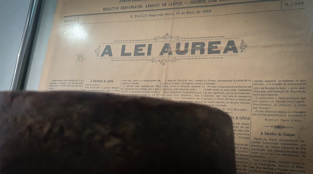 13 de maio e a promulgação da Lei Áurea no Brasil (Foto: Iago Y. Seo)