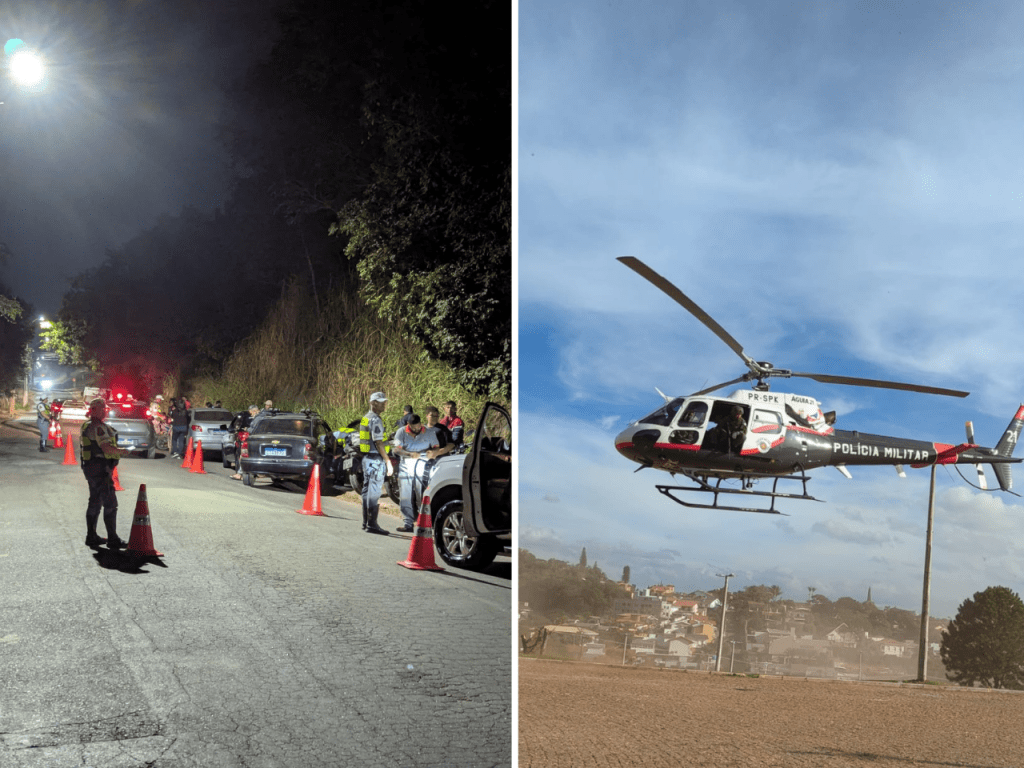 Operação Força Total em Atibaia (Foto: Reprodução / PM)