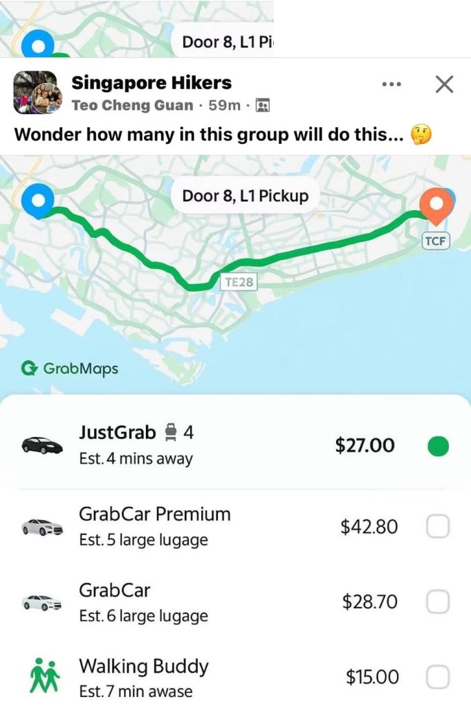 Uber Walking Buddy Colega de Caminhada Uber