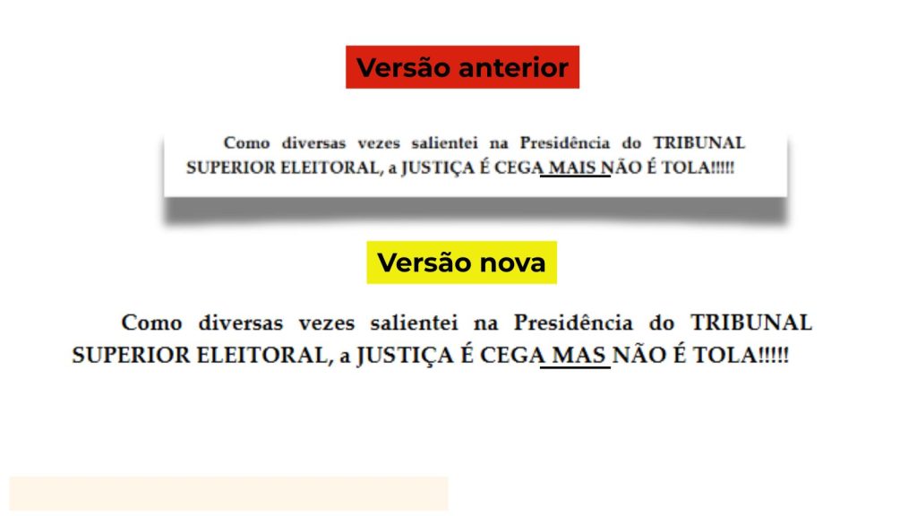 Erro gramatical no despacho de Alexandre de Moraes (Foto: Reprodução)