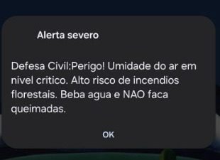 alerta baixa umidade do ar