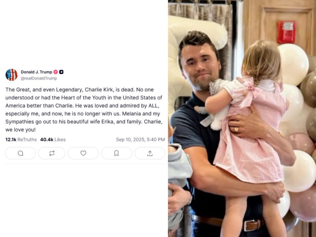 Trump confirma a morte de Charlie Kirk; suspeito está preso (Foto: redes sociais)