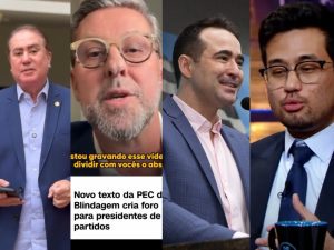 PEC da Blindagem: deputados federais de Campinas divergem nos votos (Dir. para esq.: Deputado federal Jonas Donizette; Carlos Sampaio; Bruno Ganem; Kim Kataguiri) - Foto: redes sociais