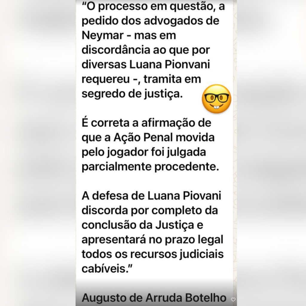 "Tudo sob controle": Justiça condena Luana Piovani por injúria contra Neymar