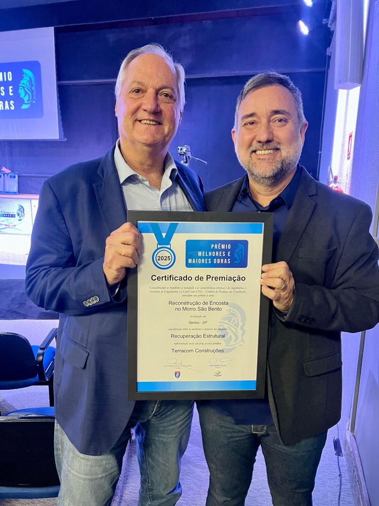 Terracom conquista o certificado de Premiação “Melhores e Maiores Obras”