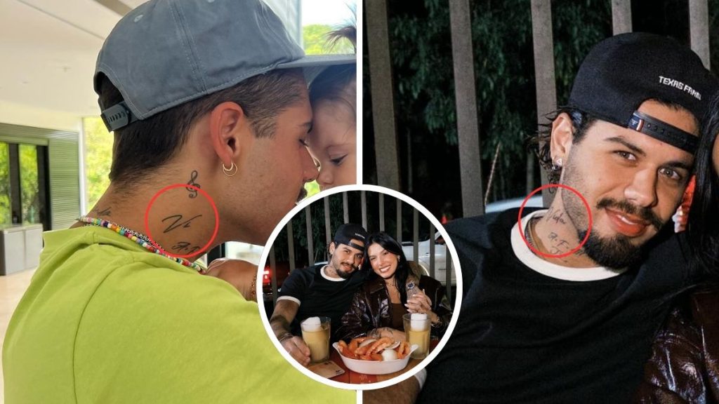Zé Felipe muda tatuagem em homenagem a Virginia. Fotos: Reprodução/Instagram: @zefelipe