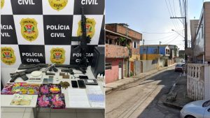 Criança de 4 anos presencia prisão da mãe em imóvel com armas e drogas ligadas ao PCC