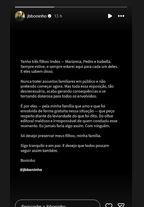 Boninho no Instagram