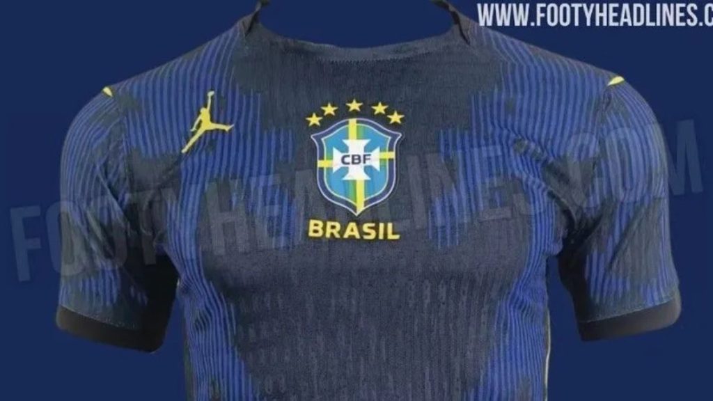 Camisa azul do Brasil