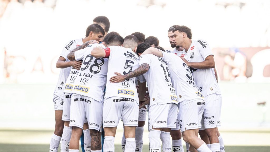 Jogadores do Santos reunidos