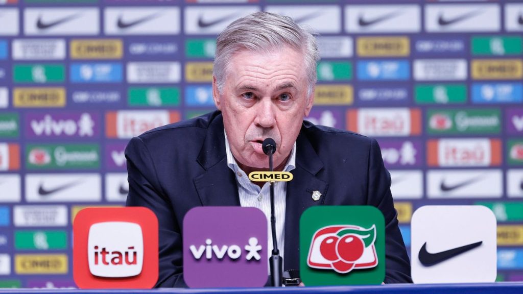 Carlo Ancelotti convoca Seleção com novidades para amistosos contra Senegal e Tunísia
