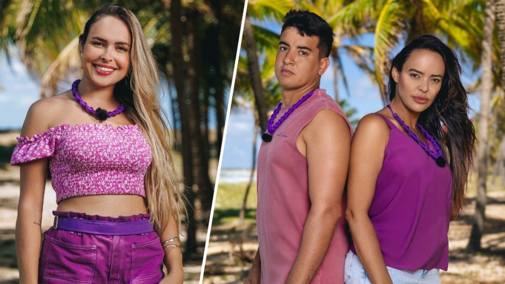 Isadora, Gabriel e Marihely em serie Ilhados com a Sogra