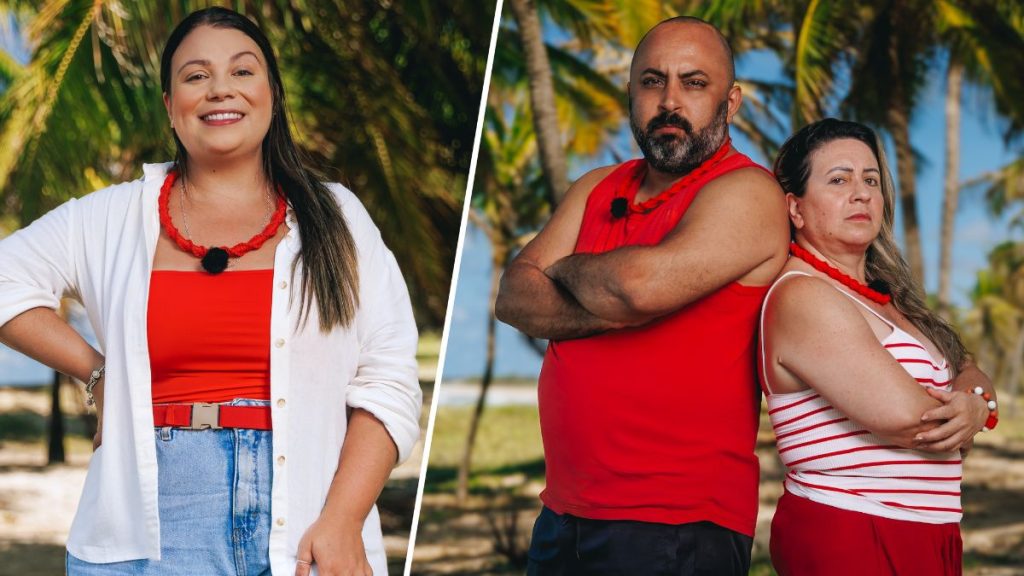 Nathalia, Diego e Mônica em serie Ilhados com a Sogra