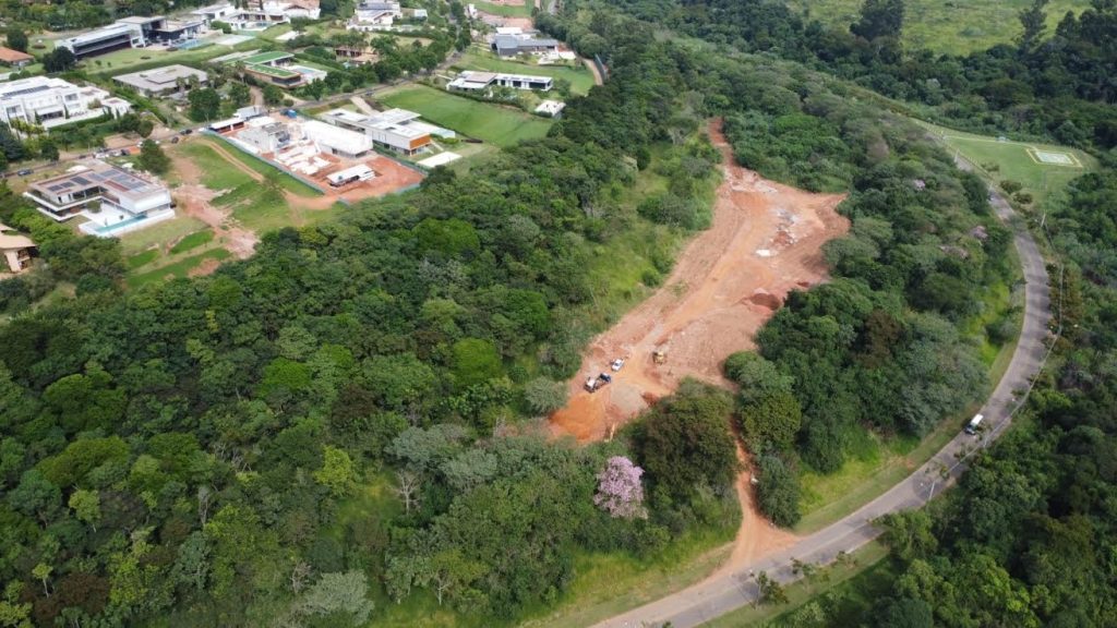 Imagens aéreas da área da degradação ambiental identificada em 2024