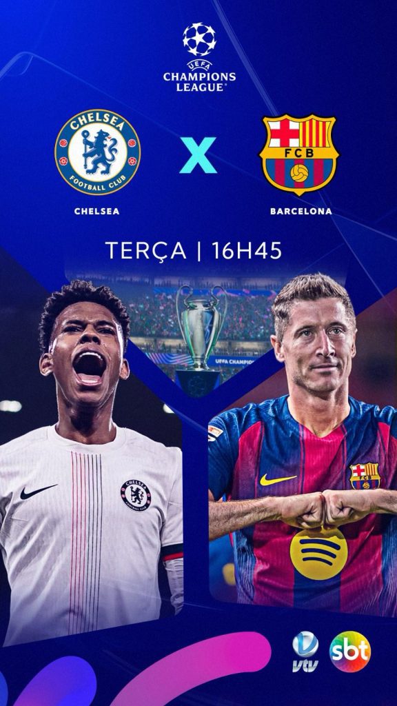 SBT transmite Chelsea x Barcelona hoje: horário, onde assistir e escalações da Champions
