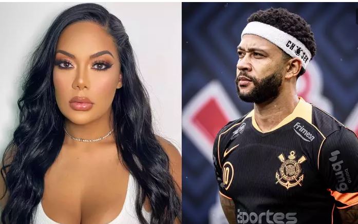 Memphis Depay e Lary Simões