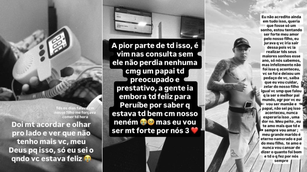 à espera de um menino, Gabriel recebeu homenagem da esposa