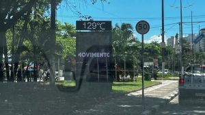 Sol de rachar? Termômetro 'pira' na orla de Santos e marca 129ºC em plena tarde