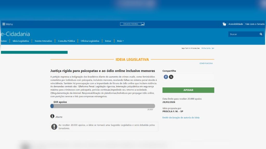 Após morte de Nicolly em Hortolândia, família pressiona o Senado por mudança na lei penal