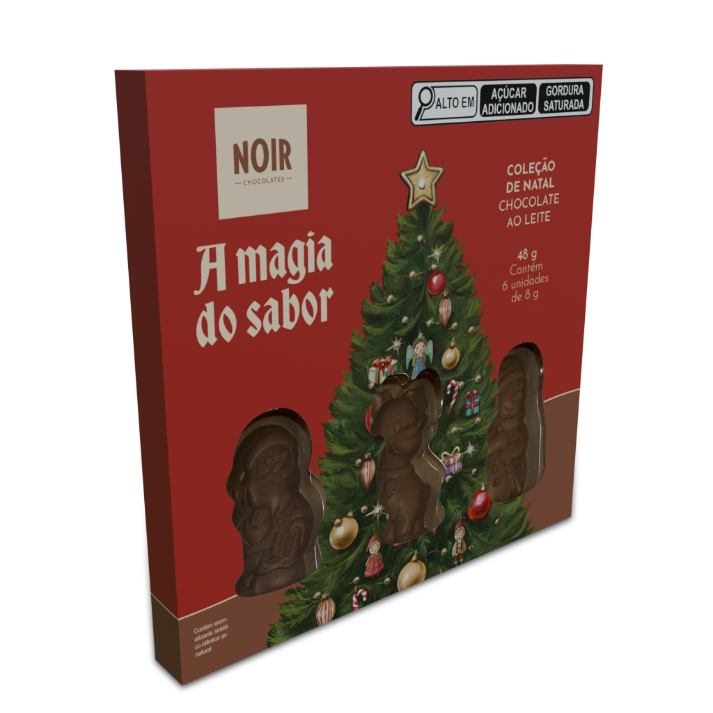 Coleção de Natal 2025 Noir Chcolates. Divulgação.