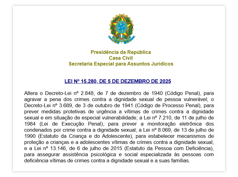 Lula sanciona lei que aumenta pena para estupro de vulneráveis para até 40 anos
