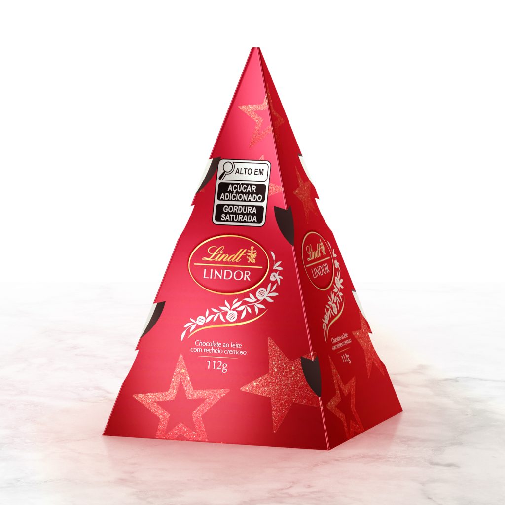 Lindt Mini Árvore de Natal LINDOR ao Leite 112g