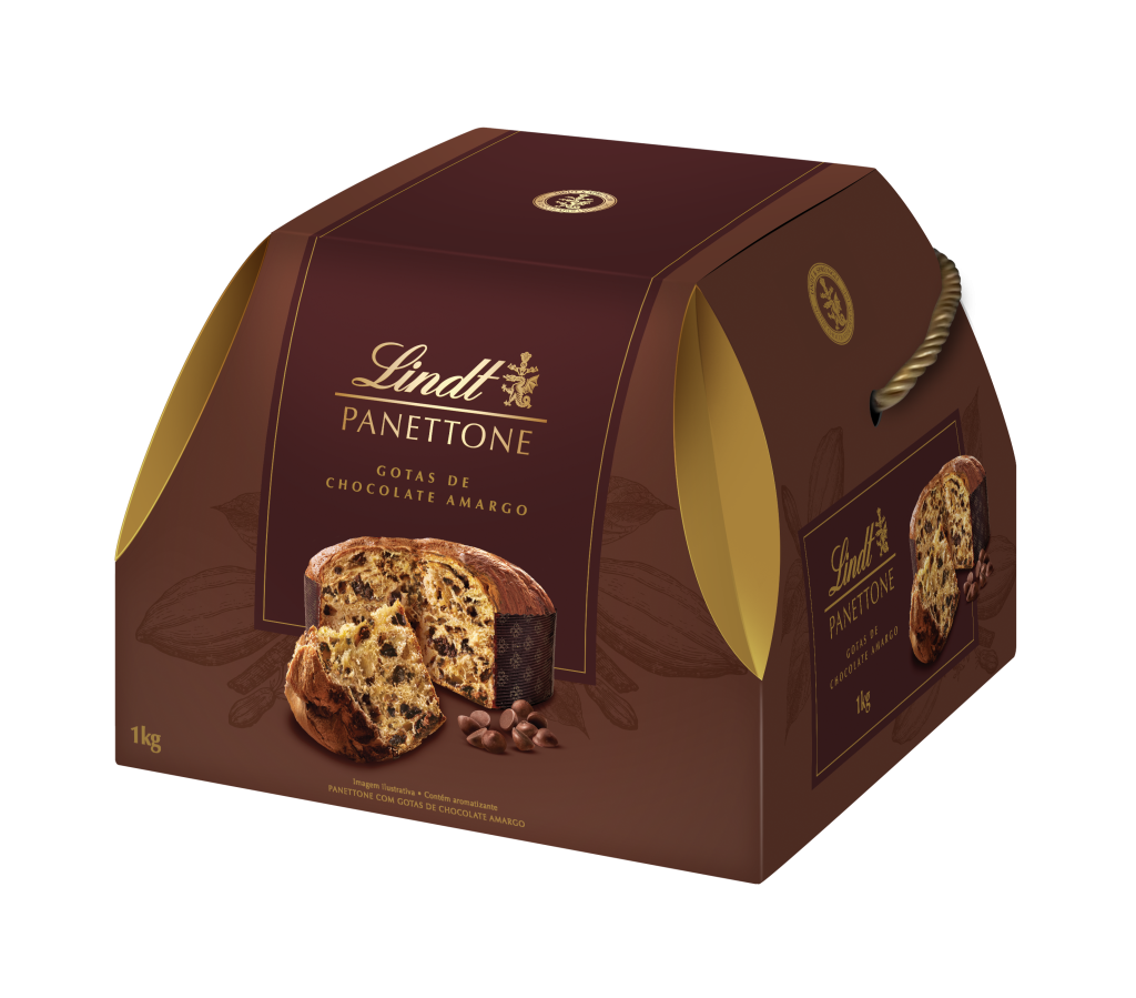 Lindt Panettone Gotas de Chocolate Amargo 1kg