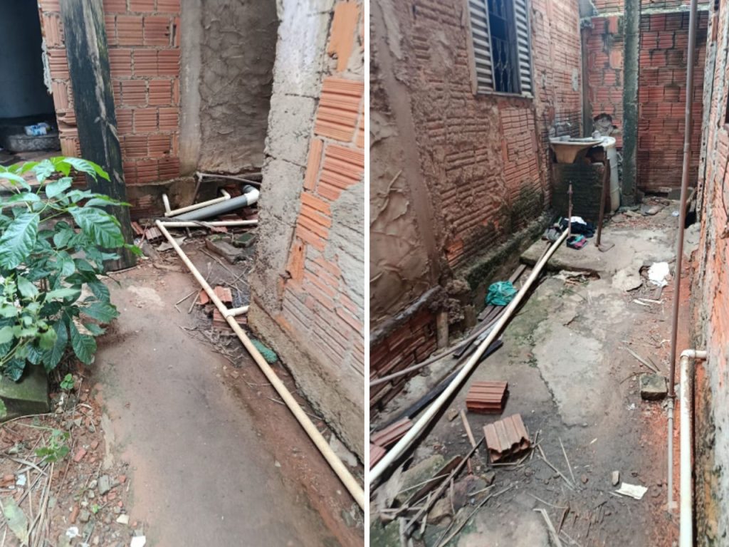 Residência onde o pai foi encontrado morto