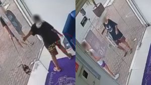 Funcionária impede furto de banquinho em lavanderia de Praia Grande; VÍDEO