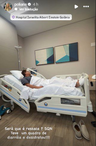 Leonardo teve que correr para o hospital após ficar desidratado