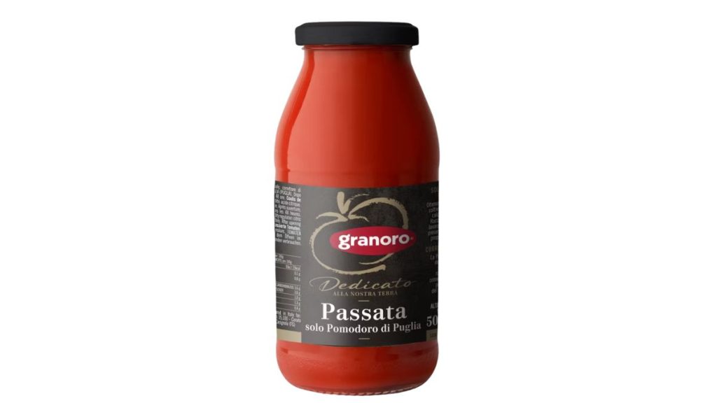Molho de tomate Passata de Pomodoro Di Puglia, da marca Mastromauro Granoro - Foto : Reprodução