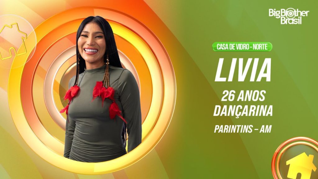 Lívia - participante casa de vidro BBB 26. Foto: Reprodução/ Globo