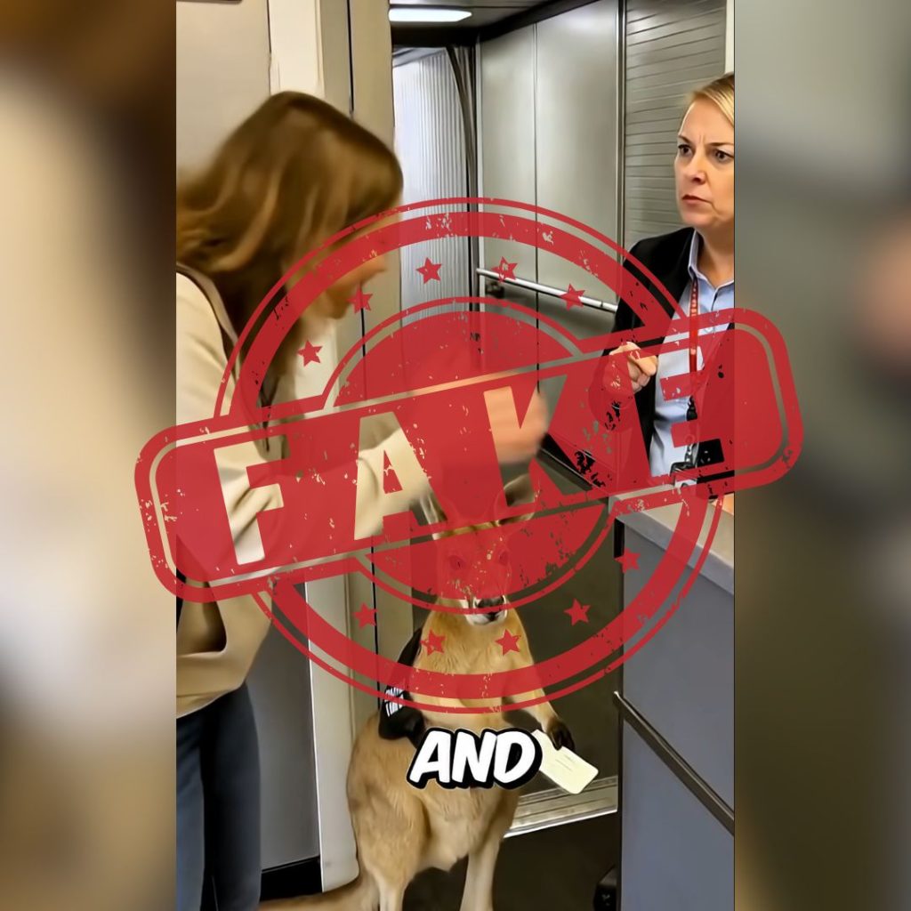 Canguru em aeroporto simulando tentativa de embarque em avião; cena de vídeo viral gerado por montagem digital.
