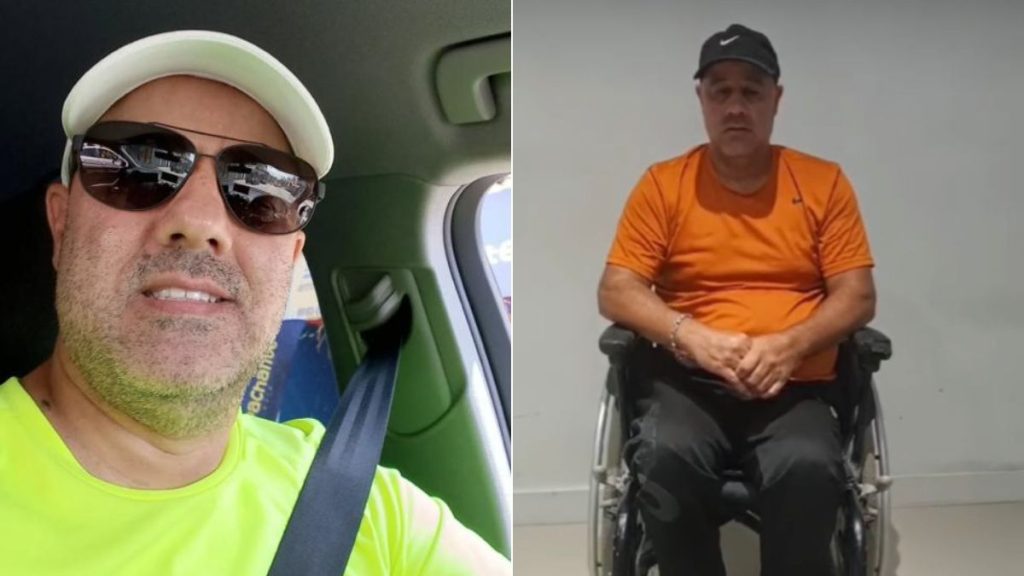 Homem cadeirante suspeito de estupro de vulnerável em Bertioga em imagem de divulgação da Polícia Civil.