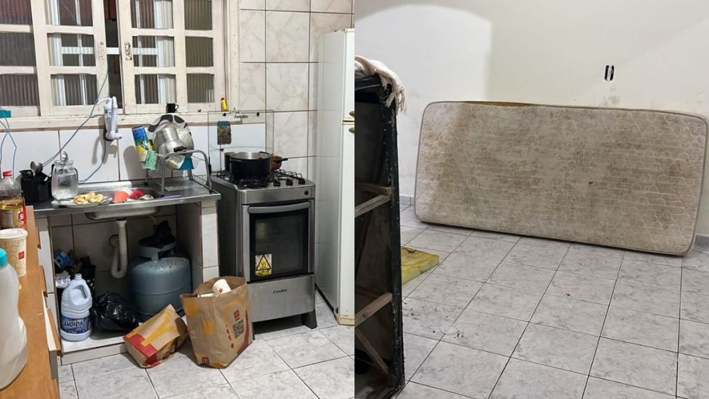 Polícia encontrou a casa usada como cativeiro bagunçada Foto:Divulgação