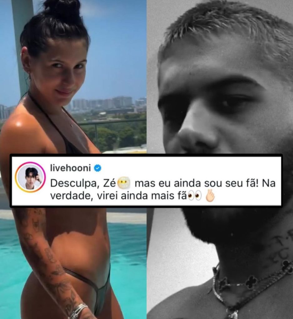 Homem coreano em vídeo de desculpas direcionado ao cantor Zé Felipe, captura de tela do Instagram.