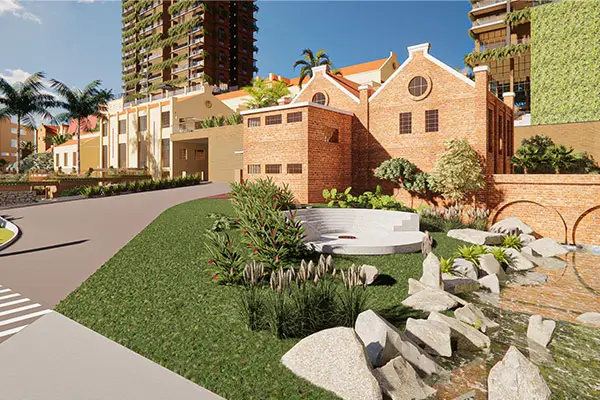 Vista do Rio Piracicaba e Complexo do Engenho Central, área sob processo de tombamento pelo Condephaat.