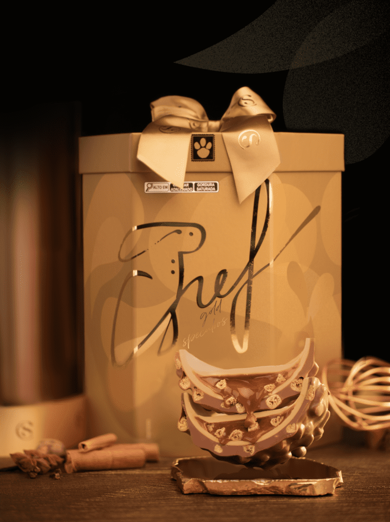 Ovo de Páscoa Chef Gold Speculoos, lançamento gourmet premium com biscoito belga para a Páscoa 2026.
