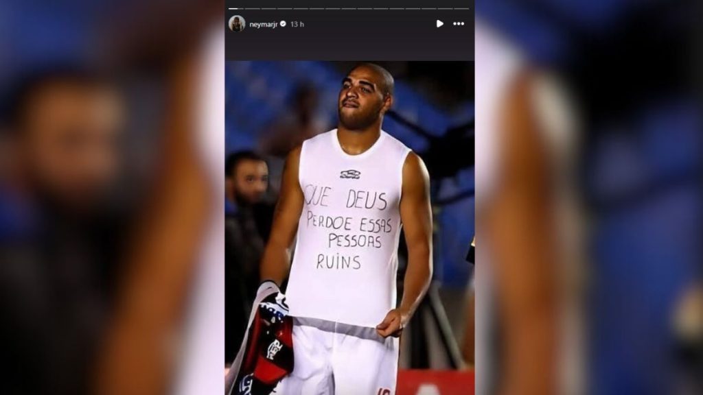 Neymar Jr publica pronunciamento no Instagram após ameaças de torcedores do Velo Clube em centro de treinamento.