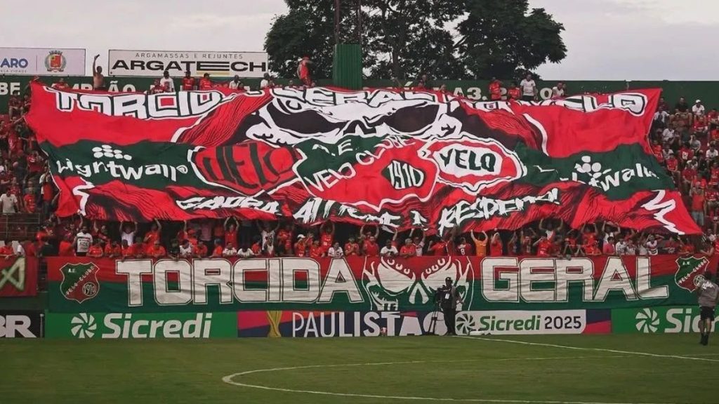 Estádio Benito Agnelo Castellano, casa do Velo Clube, palco do jogo contra o Santos pelo Paulistão.