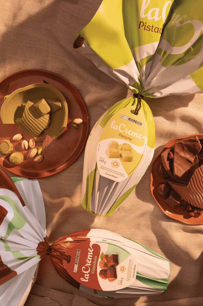 Ovos de Páscoa laCreme, linha de chocolate cremoso premium em destaque nas novidades da Páscoa 2026.