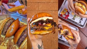 Hambúrguer artesanal suculento com queijo e acompanhamentos em destaque nas melhores hamburguerias de Campinas.