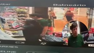 Homem preso por importunação sexual contra vendedora em loja de Santos, no litoral de São Paulo.