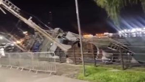 navio começou a adernar no Parque Valongo, Em Santos