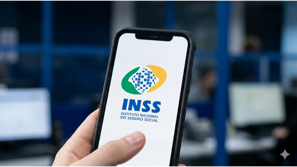 Fachada do INSS ilustrando investigação da PF sobre invasão cibernética e acesso remoto indevido aos sistemas.
