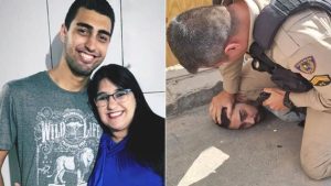 Julgamento de homem acusado de matar a própria mãe por herança no Fórum de Guarujá, litoral de São Paulo.