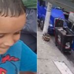 Imagens fortes! Menino de 6 anos morre atropelado por caminhão em Santos